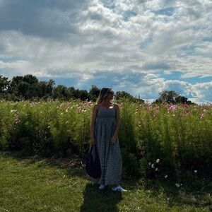 Checkered maxi dress